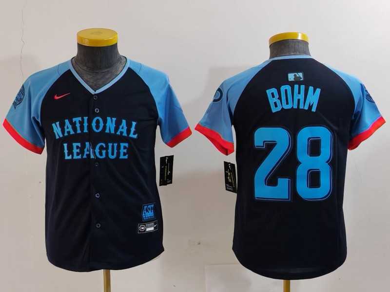 Youth Philadelphia Phillies #28 Alec Bohm Navy 2024 All Star Limited Stitched Jersey->2024 mlb all-star->MLB Jersey